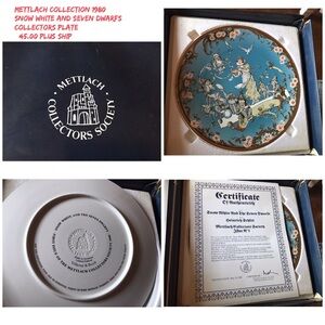 1980 Mettlach Collectos edition of Snow White and the seven Dwarfs 
Plate.